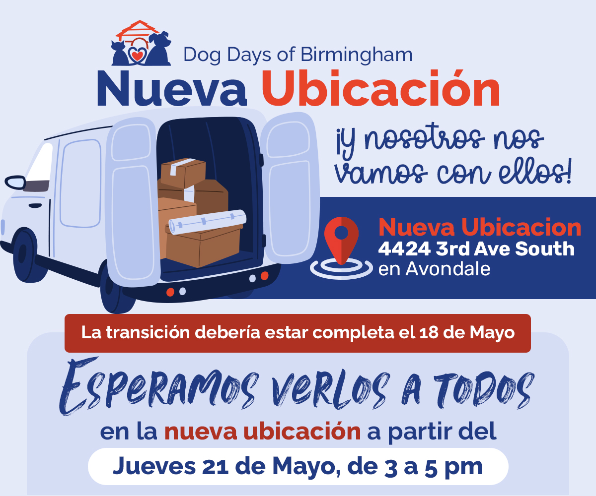 Dog Days of Birmingham is changing locations and we're going with them! The new address is 4424 3rd Ave South in Avondale. The transition should be complete by May 18th. Hope to see you all at the new location starting for us on Thursday, May 21st 3-5pm.